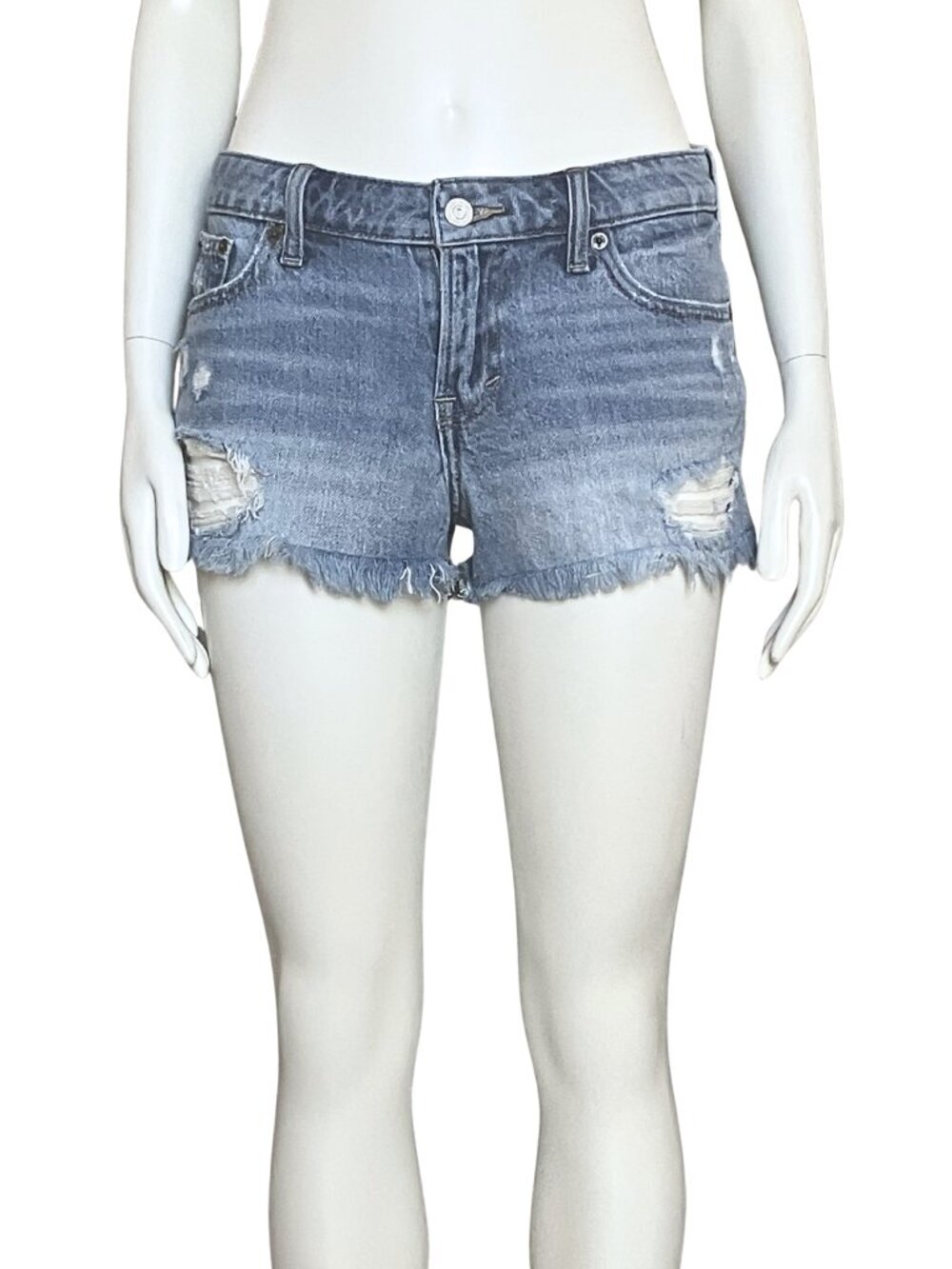 Lucky Brand Cut Off Distressed Denim Shorts. Size 0 25. Mid Rise Jean Jorts - Picture 5 of 13